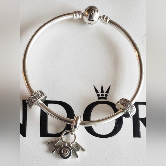 ⚘️Authentic Pandora MOTHER'S BRACELET 4pc GIFT 🎁 SET - Picture 5 of 11